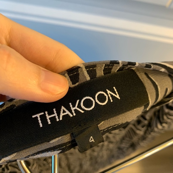 Thakoon maxi skirt black and white silk NEW - Picture 3 of 5